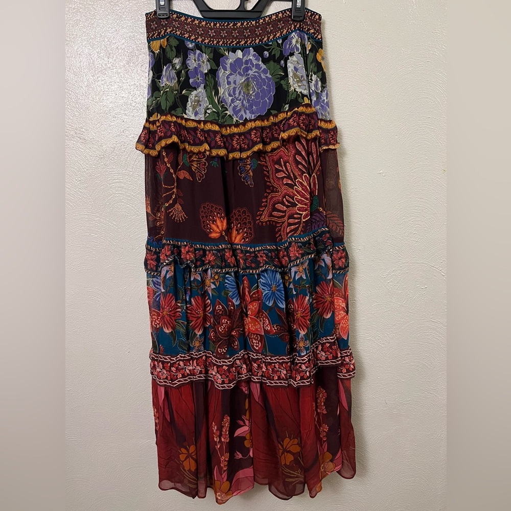 FARM Rio Floral Mix Ruffle Maxi Skirt - Picture 4 of 5